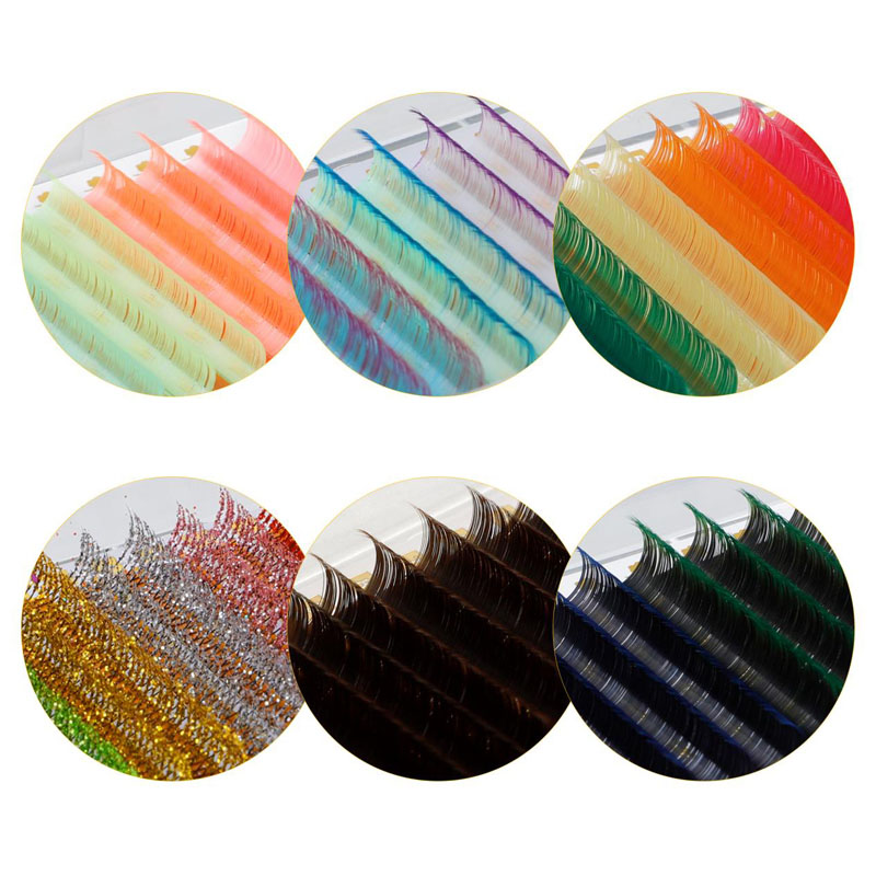 ملحقات الرموش الملونة